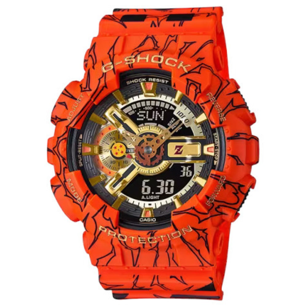 樹脂樹脂バンドワールドタイムG-SHOCK (CASIO ジーショック) 腕時計 アナログ-デジタル ドラゴンボールZ コラボレーションモデル GA-110JDB-1A4JR