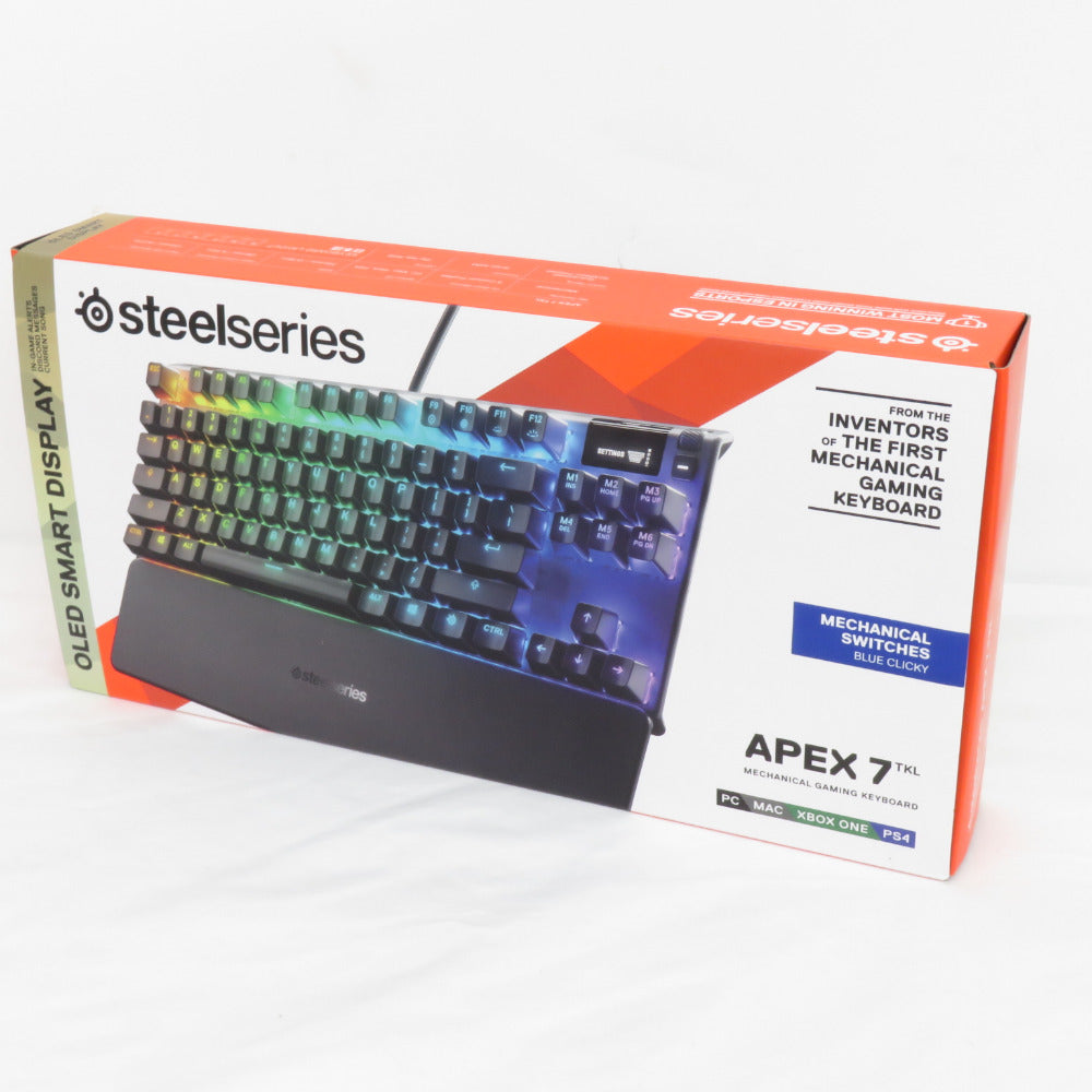 ゲーミングキーボード Apex 7 TKL Blue Switch 有線 SteelSeries スティールシリーズ ゲーム周辺機器