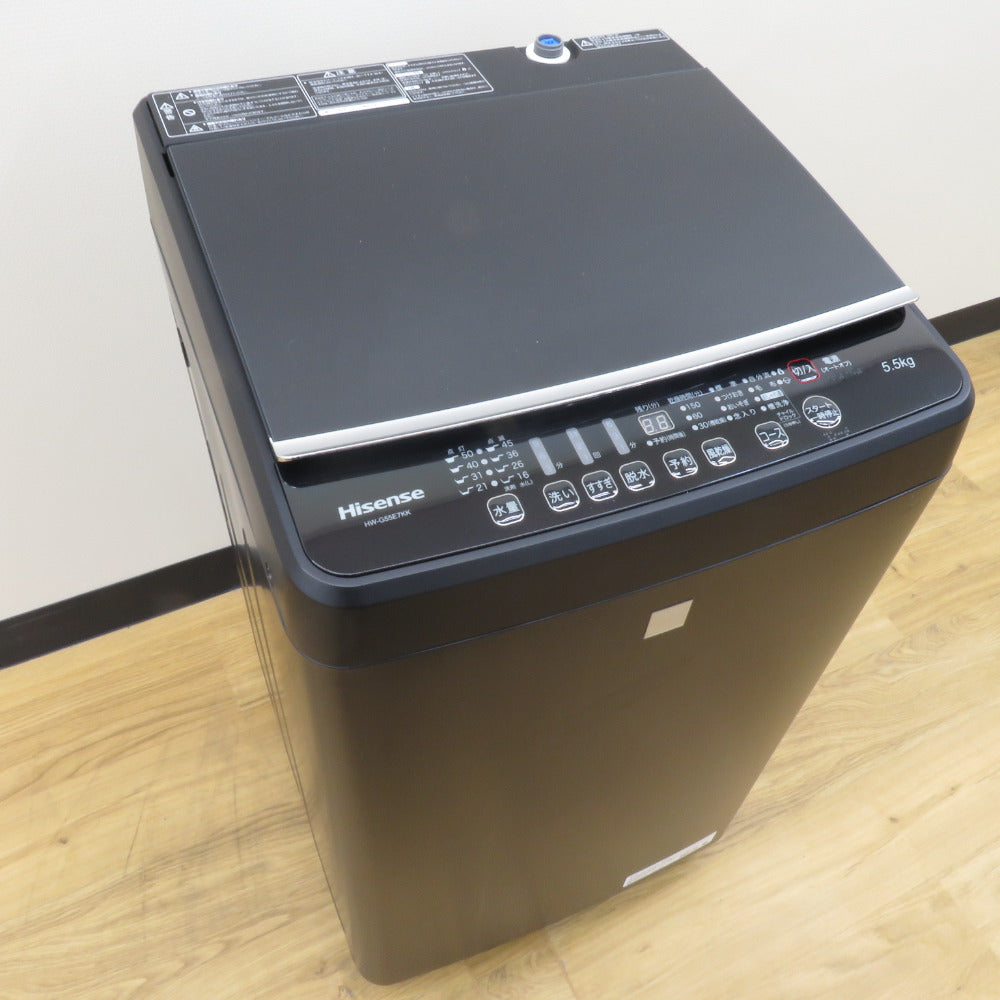 Hisense ハイセンス 洗濯機 ブラック黒 HW-G55E7KK - 洗濯機