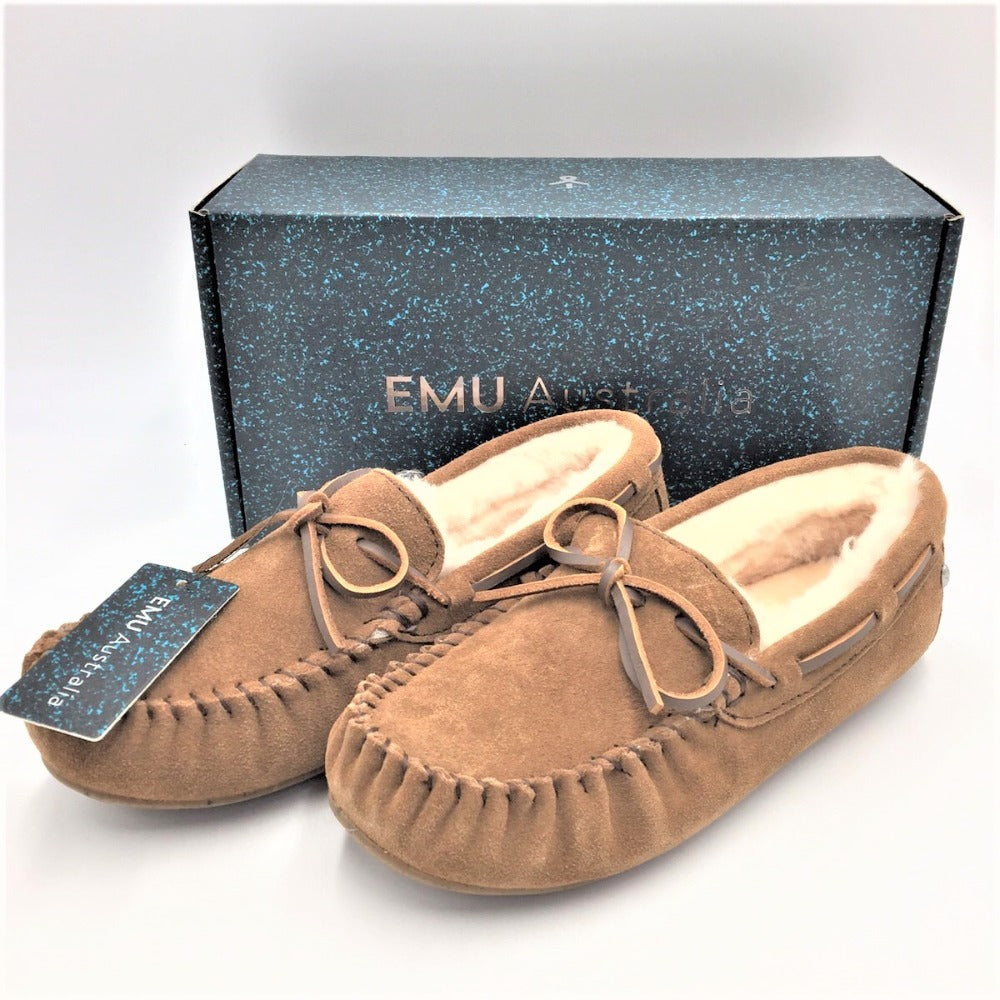 EMU Australia (エミュ オーストラリア) 靴その他 EMU Australia シープスキン スエードモカシン アミティ AMITY  W10555 US8 25.0cm 長さ26cm 未使用品