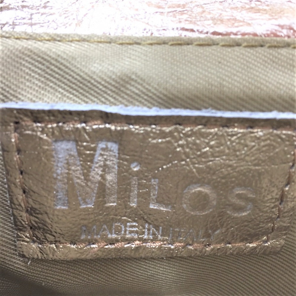 MILOS (ミロス) ショルダーバッグ Milos MINI KELLY キルティング チェーンショルダーバッグ PLATINA 美品