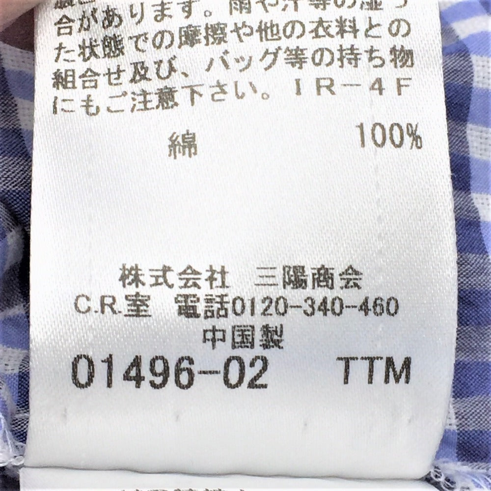 BURBERRY BLUE LABEL (バーバリーブルーレーベル) ブラウス BUBERRY BLUE LABEL チェックシャツブラウス ブルー 38 E1M37-180-25 美品