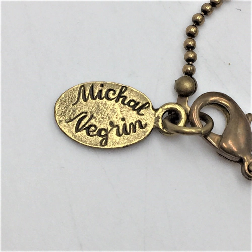 Michal Negrin (ミハエルネグリン) ネックレス Michal Negrin ミハエルネグリン ネックレス フラワー ミントグリーン 美品