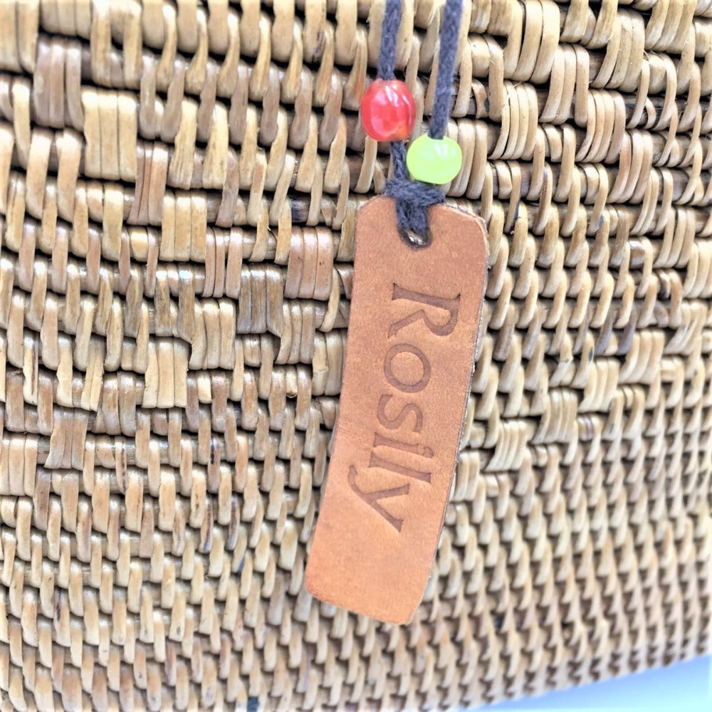 トートバッグ Rosily ロージリー アタバッグ 楕円巾着バッグ バティック模様 Mサイズ NAB695 NAB695 未使用品