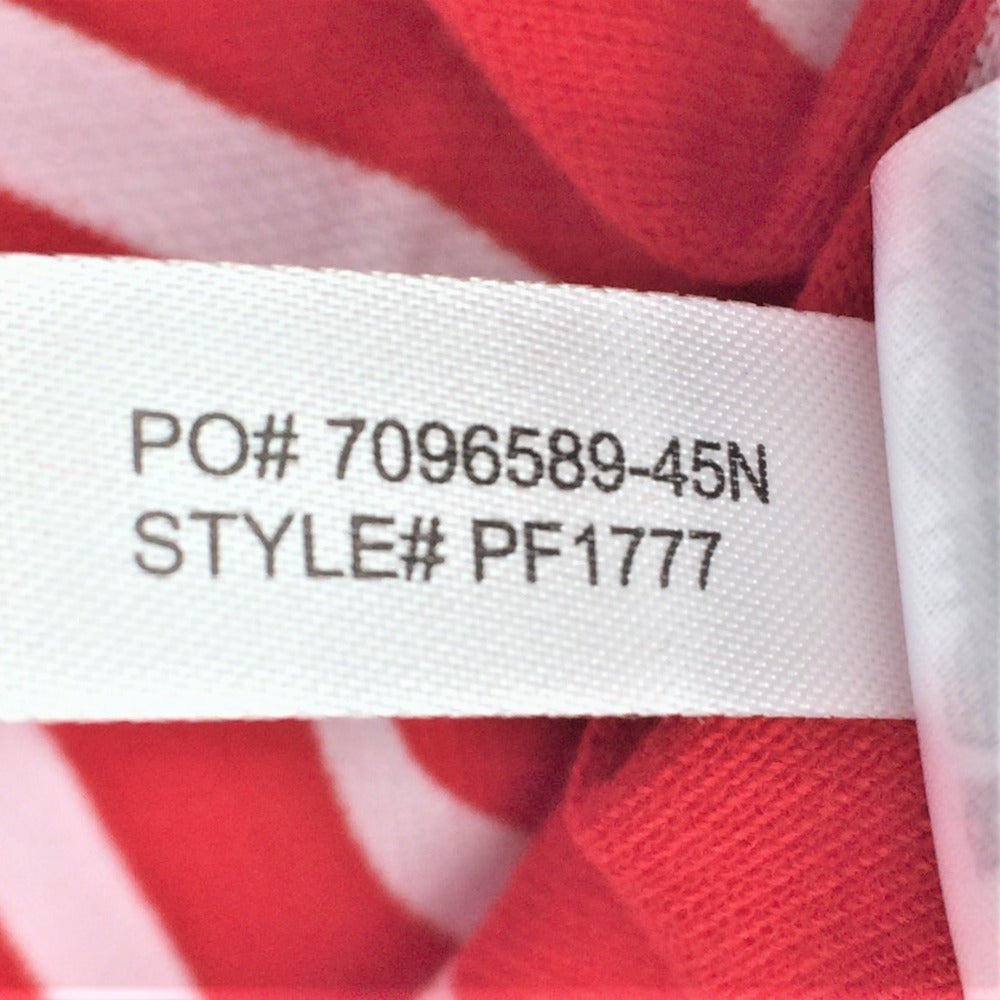 LACOSTE (ラコステ) ポロシャツ LACOSTE ボーダーポロシャツ 38 レッド×ピンク PF1777 半そで PF1777 未使用品