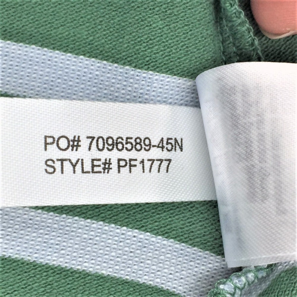 LACOSTE (ラコステ) ポロシャツ ボーダーポロシャツ 38 グリーン×グレー PF1777 半そで PF1777 未使用品