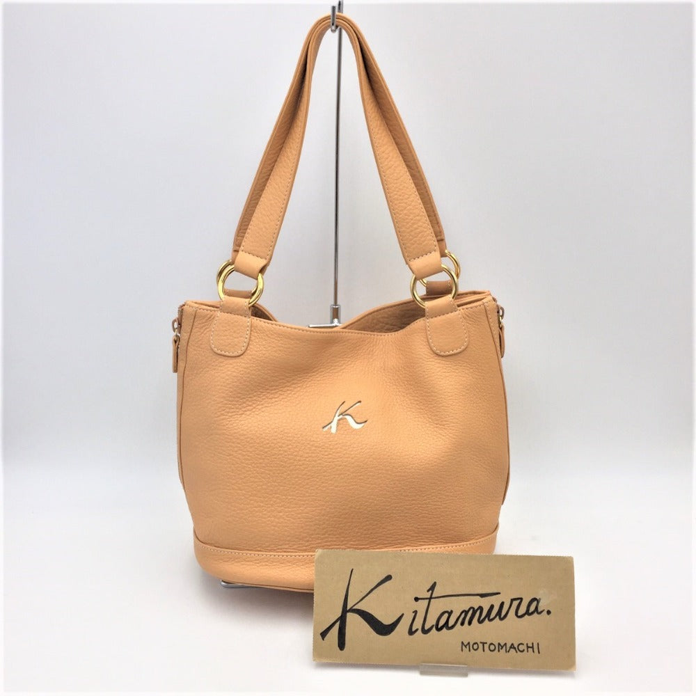 Kitamura (キタムラ) ハンドバッグ Kitamura トートバッグ ハンドバッグ オレンジ 美品