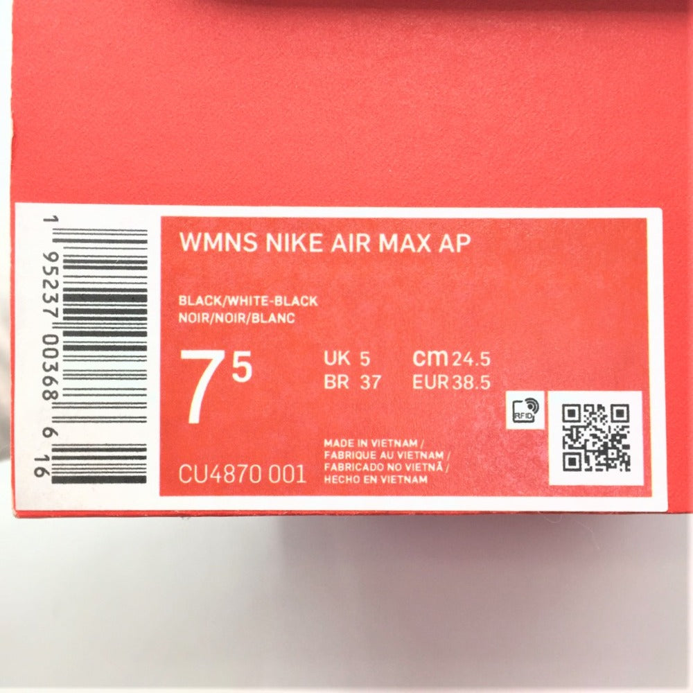 NIKE (ナイキ) スニーカー NIKE AIR MAX AP エアマックスAP US7.5 24.5cm ブラック×ホワイト CU4870-001 CU4870-001 長さ28cm 美品