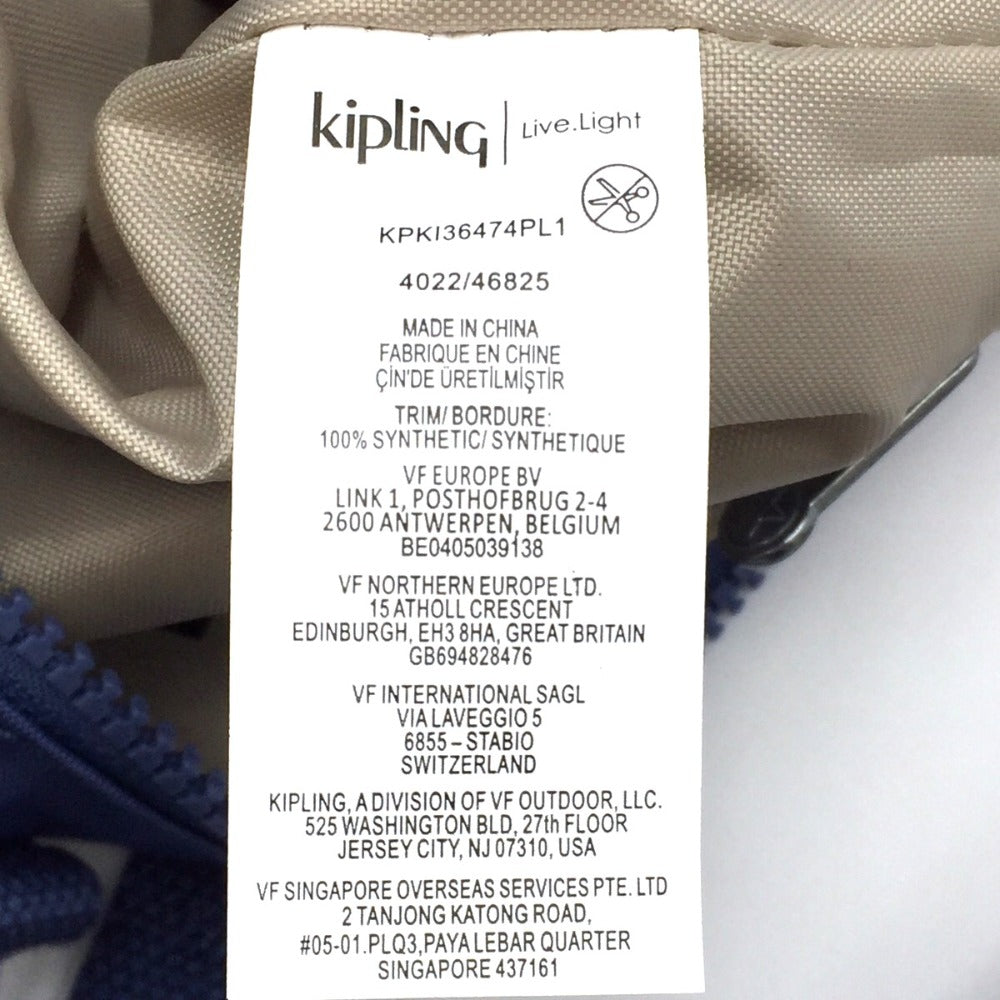 Kipling キプリング ショルダーバッグ KIPLING 2wayショルダーバッグ ブルー KI36474PL 美品