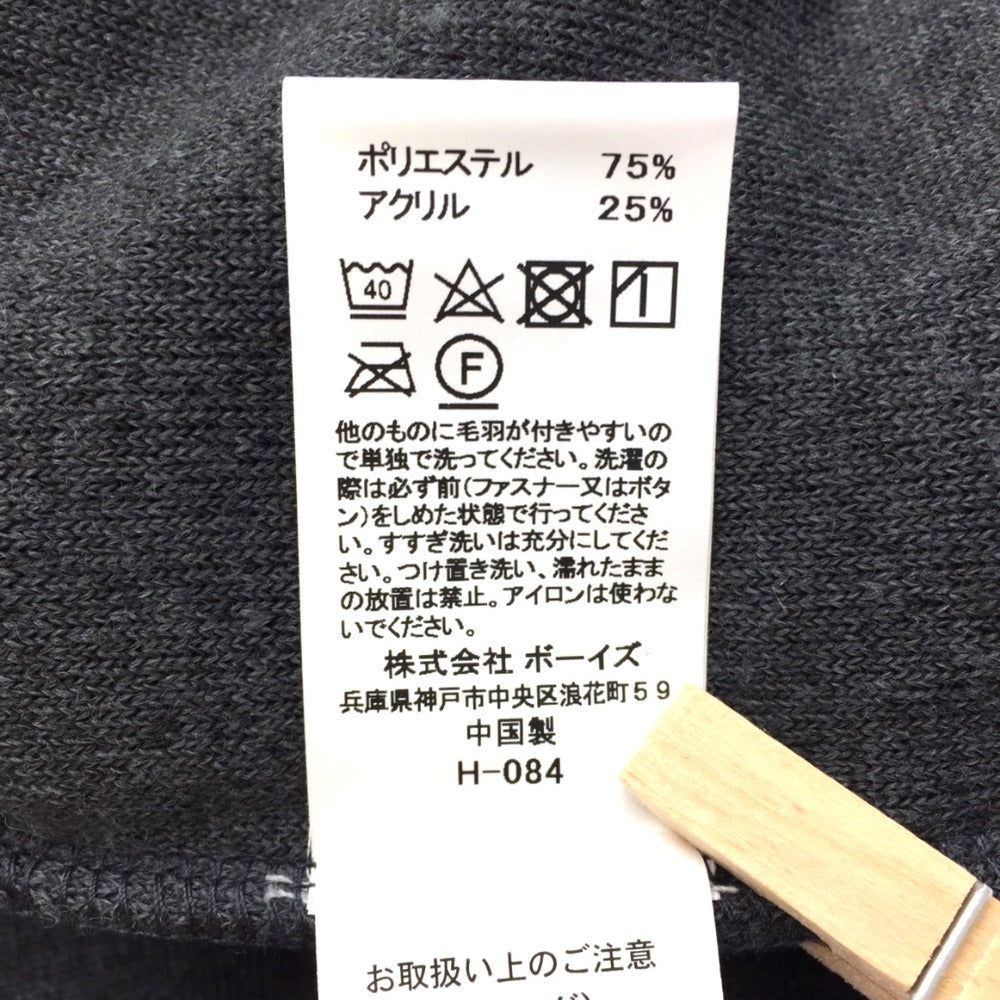 GYMPHLEX (ジムフレックス) ベスト Gymphlex くるみボタン フード付ボアベスト グレー 16 L J-1069PL J-1069PL 美品