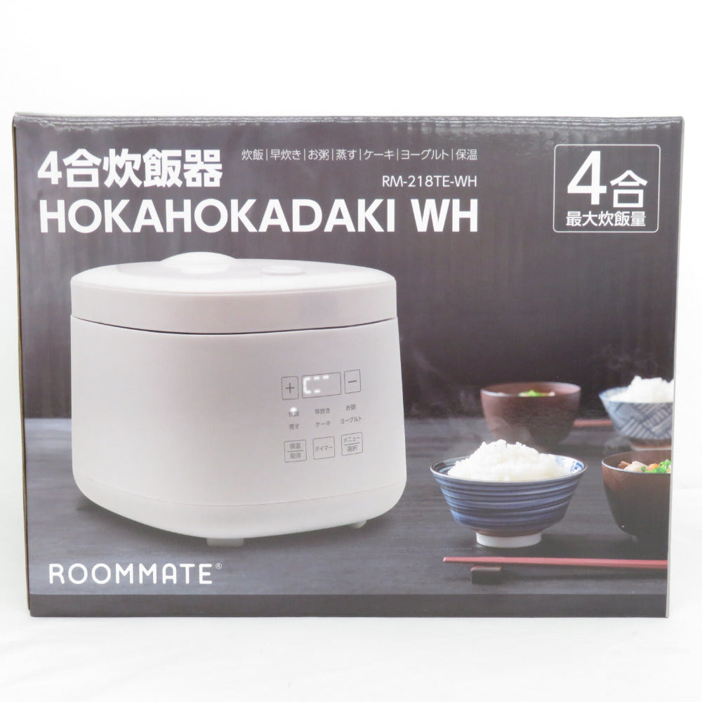 ROOMMATE ルームメイト 炊飯器 多機能炊飯器 4合 HOKAHOKA炊き マイコン式 RM-218TE-WH 新品