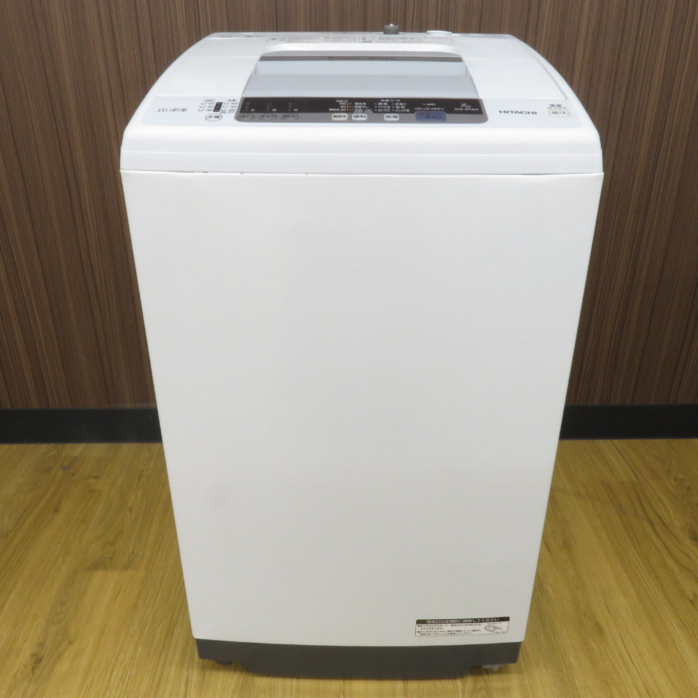 HITACHI 日立 全自動電気洗濯機 シャワー浸透洗浄 白い約束 NW-R704 7.0kg 縦型 2019年製 簡易乾燥機能付 洗浄・除菌済み  ｜コンプオフ プラス – コンプオフプラス 公式ショップ