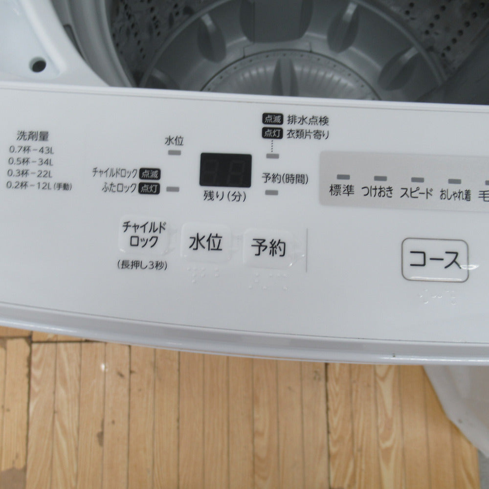 SH040761 東芝 TOSHIBA 全自動洗濯機 AW-45M7 2019年製 4.5kg 東芝⁄