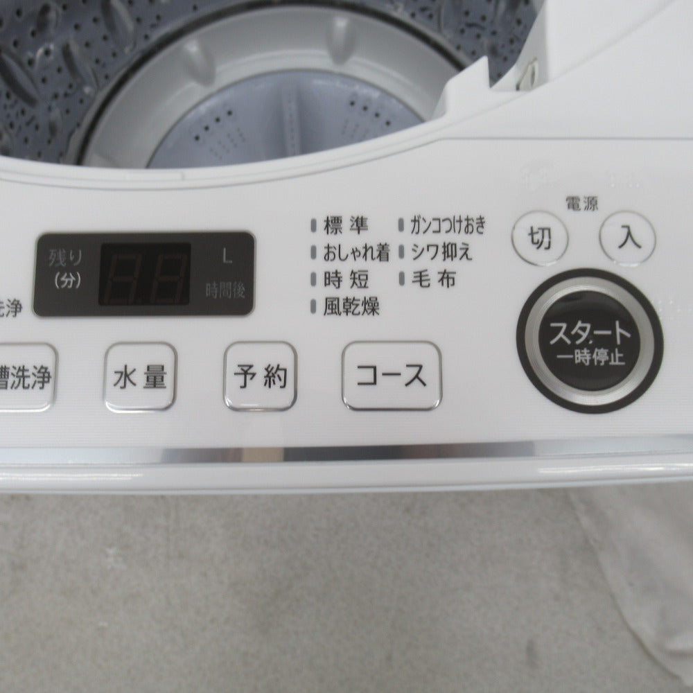 SHARP シャープ 全自動洗濯機 5.5kg ES-GE5F ホワイト 2022年製 送風 