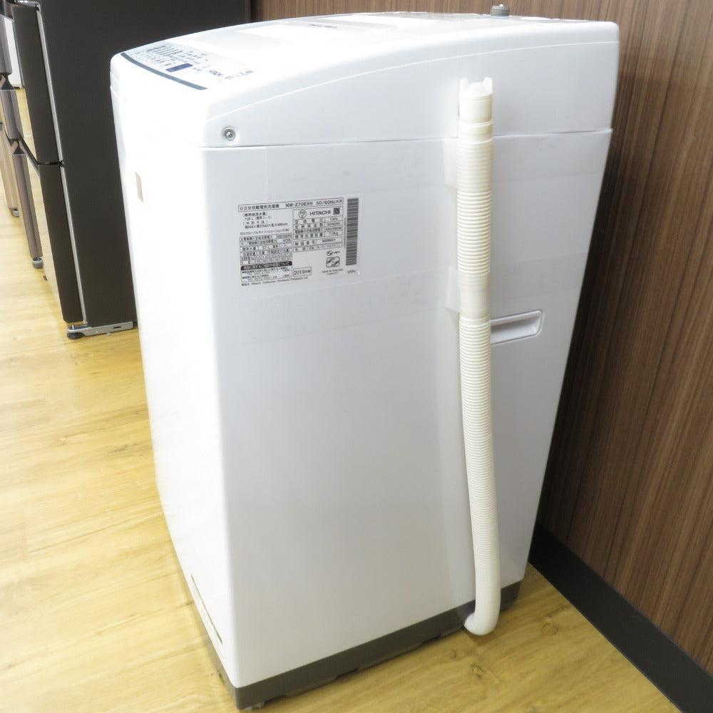 高年式? HITACHI 7kg洗濯機 NW-Z70E5 2019年製 4054
