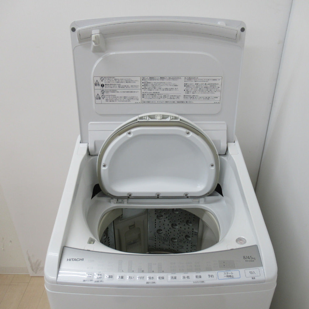 HITACHI 日立 全自動洗濯乾燥機 8.0kg ビートウォッシュ BW-DV80F 2020年製 一人暮らし 洗浄・除菌済み