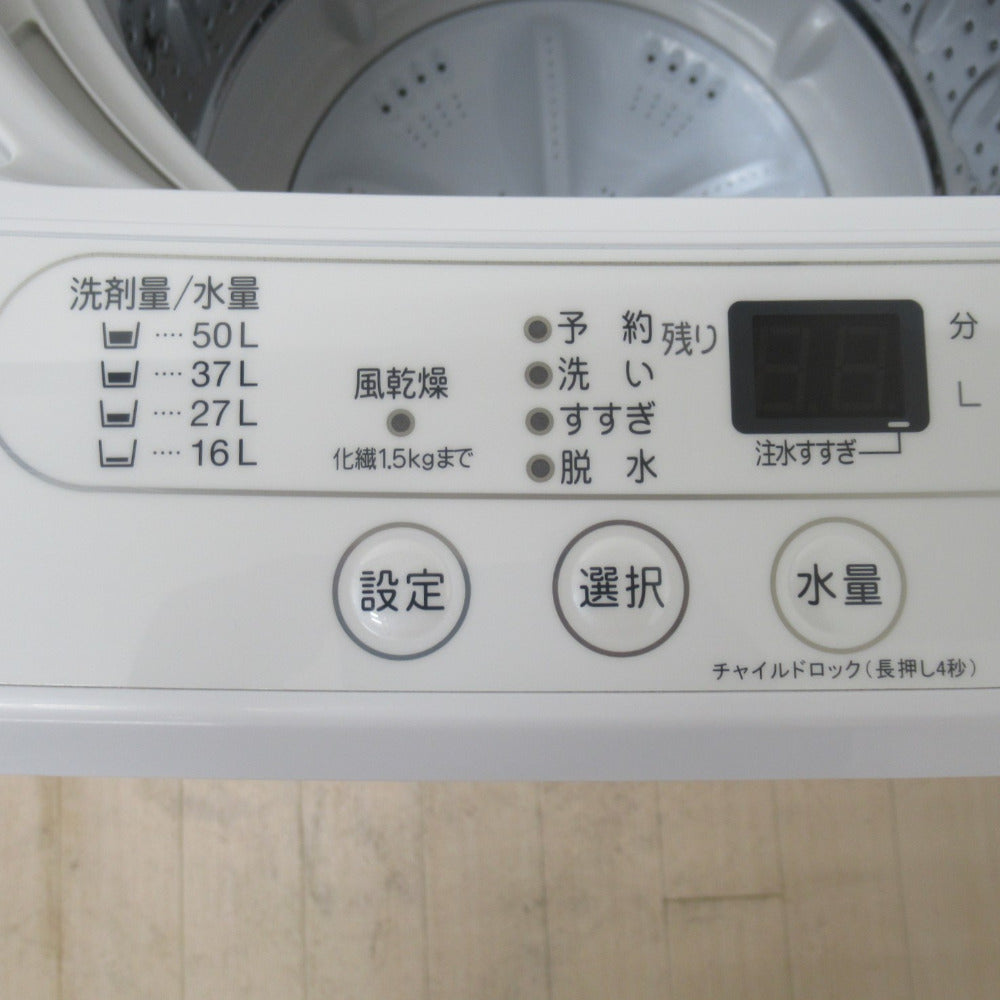YAMADA SELECT全自動電気洗濯機 6.0Kg YWM-T60H1 2021年製 簡易乾燥 