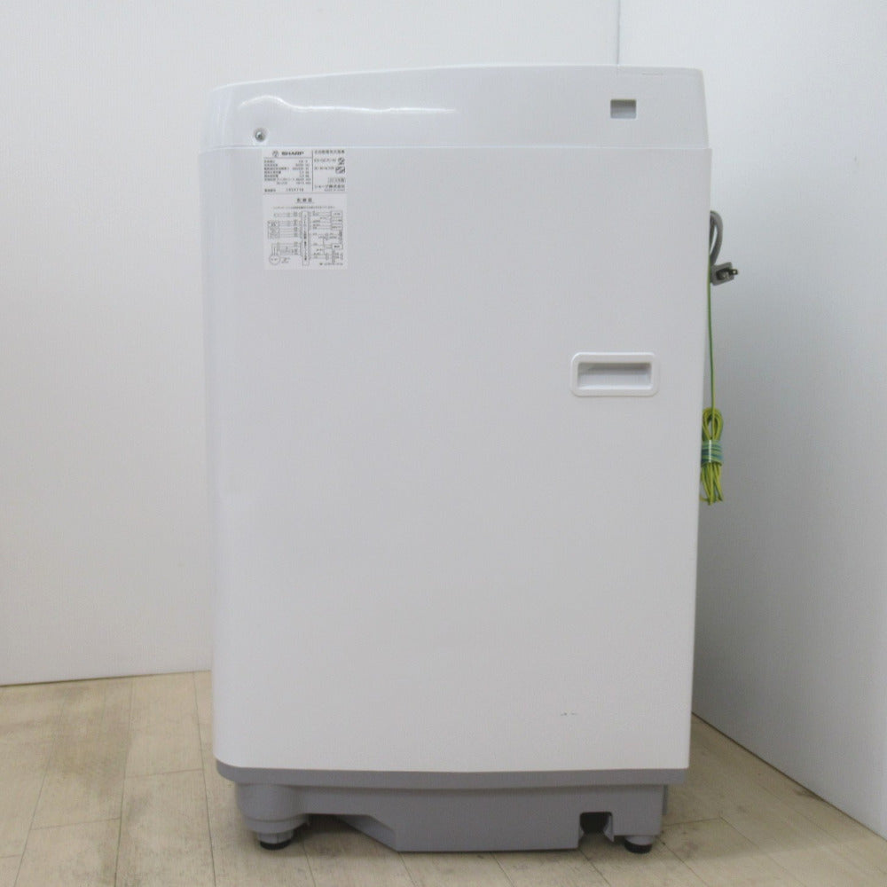 SHARP シャープ 全自動電気洗濯機 ES-GE7C 7.0kg 2019年製 ホワイト 簡易乾燥機能付 一人暮らし 洗浄・除菌済み