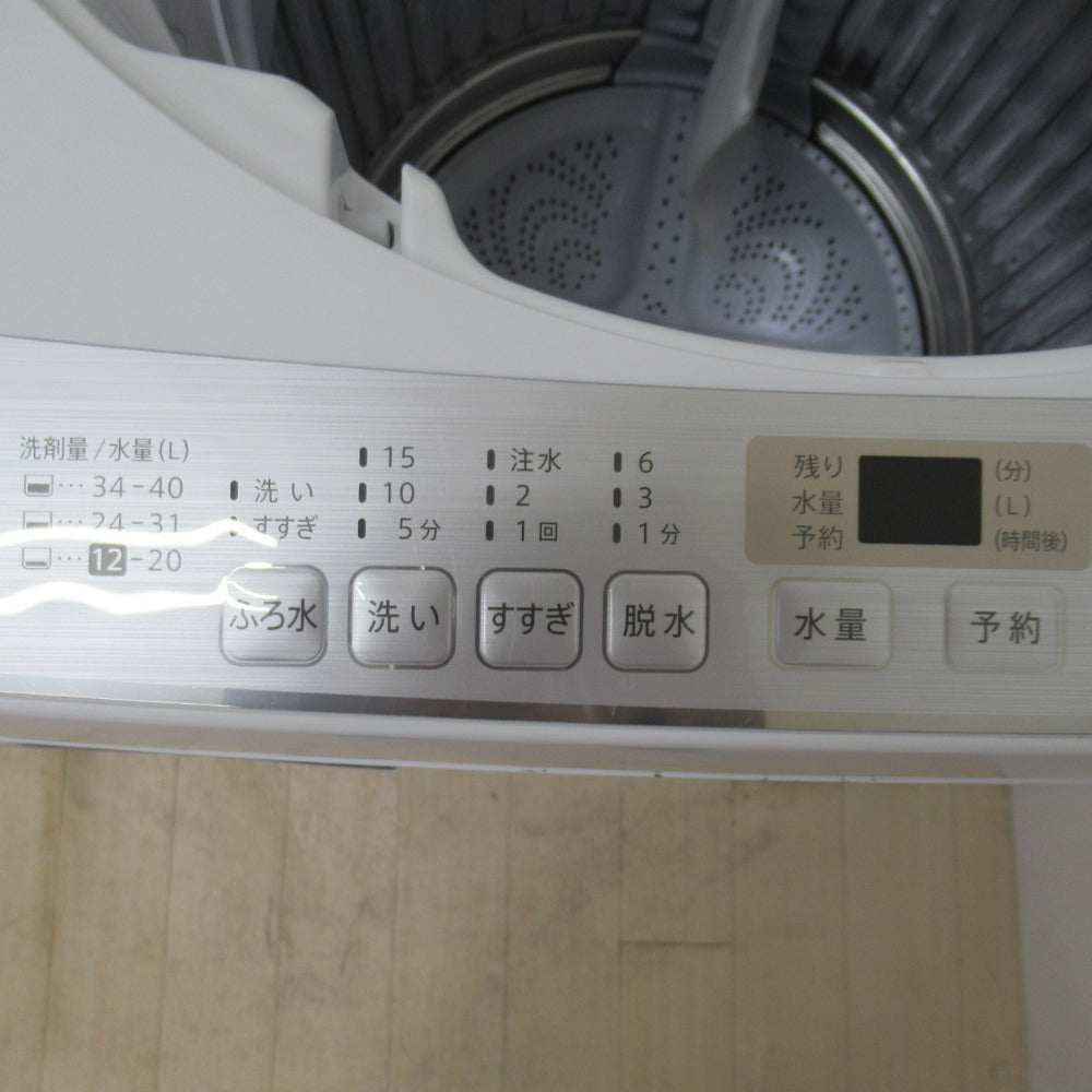 SHARP シャープ 全自動電気洗濯機 ES-GE7C 7.0kg 2019年製 ホワイト 簡易乾燥機能付 一人暮らし 洗浄・除菌済み