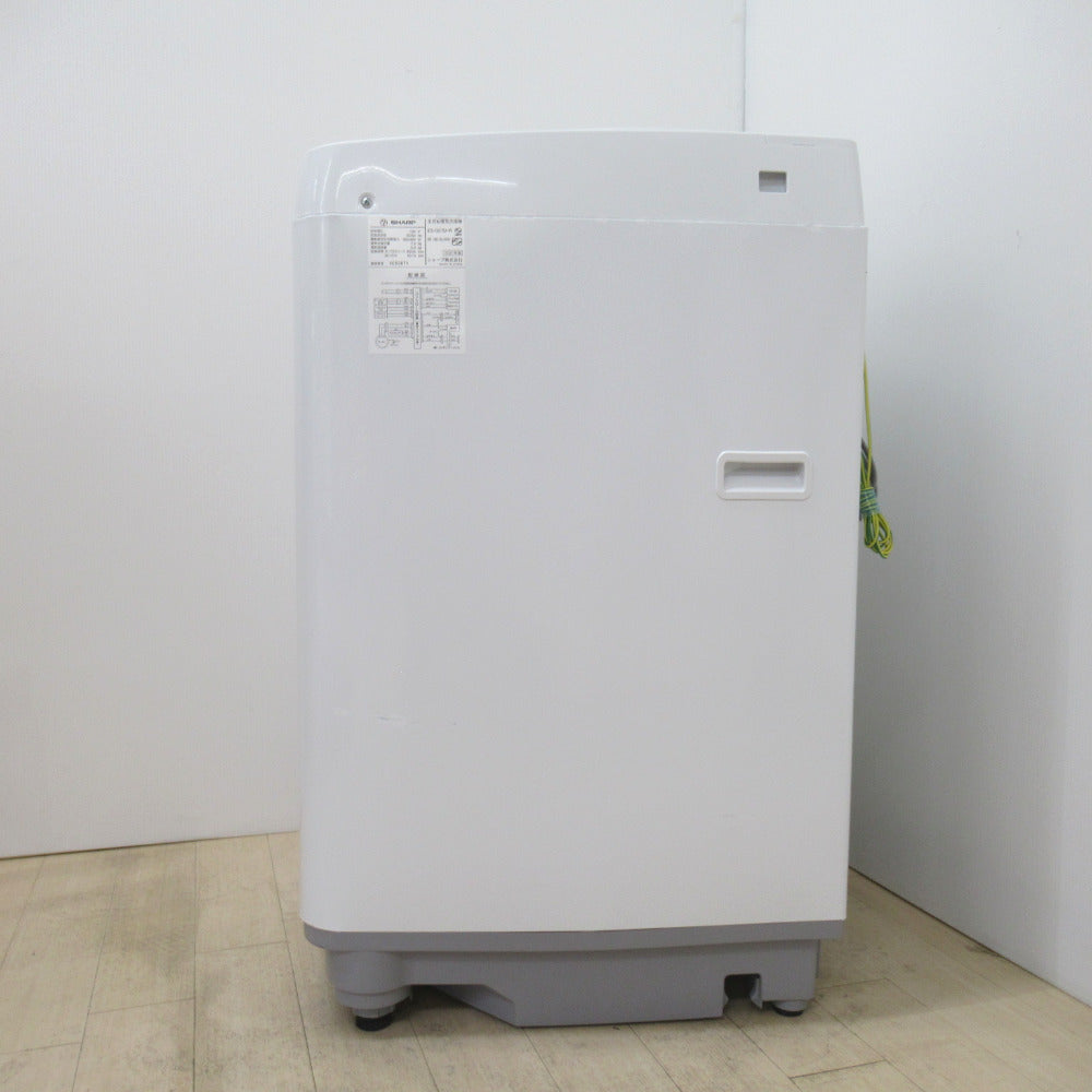 SHARP シャープ 全自動電気洗濯機 ES-GE7D 7.0kg 2020年製 ホワイト 簡易乾燥機能付 一人暮らし 洗浄・除菌済み