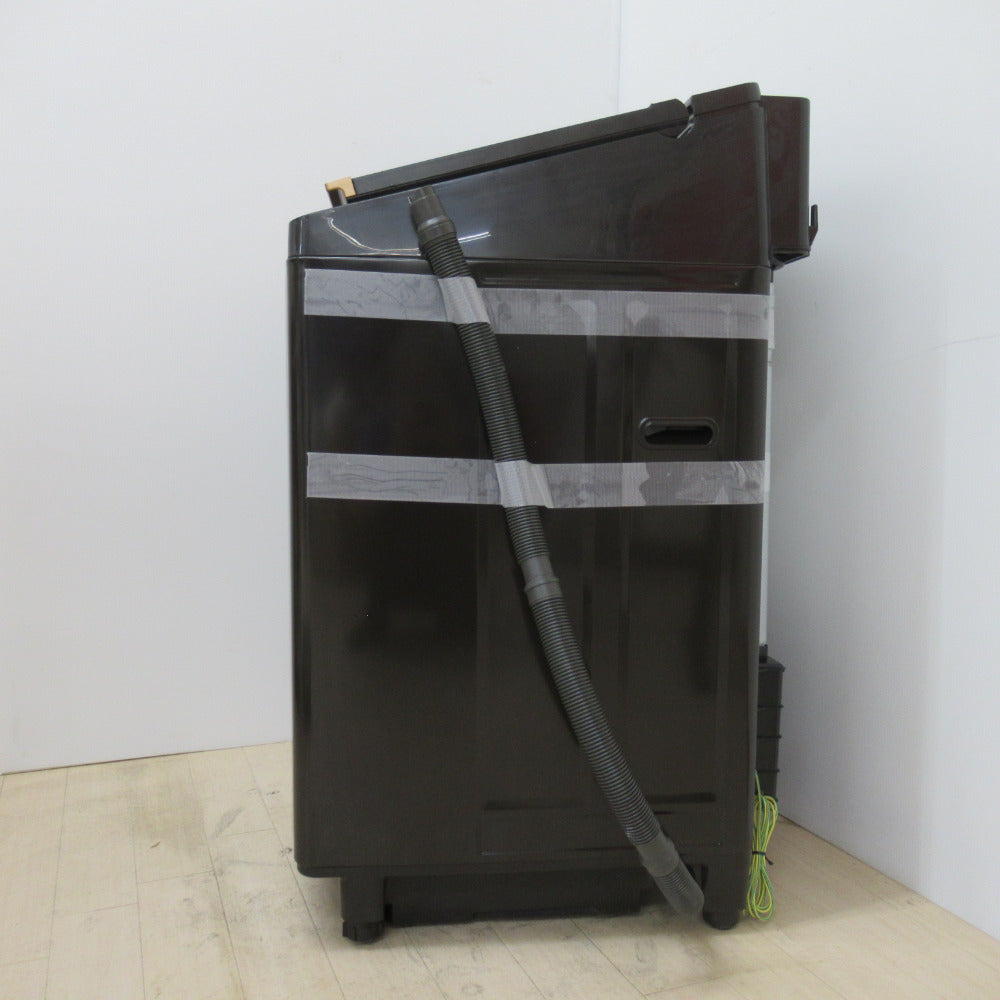 TOSHIBA 東芝 全自動電気洗濯乾燥機 ZABOON AW-10VH1 10.0kg 2021年製 グレインブラウン 簡易乾燥機能付 洗浄・除菌済み