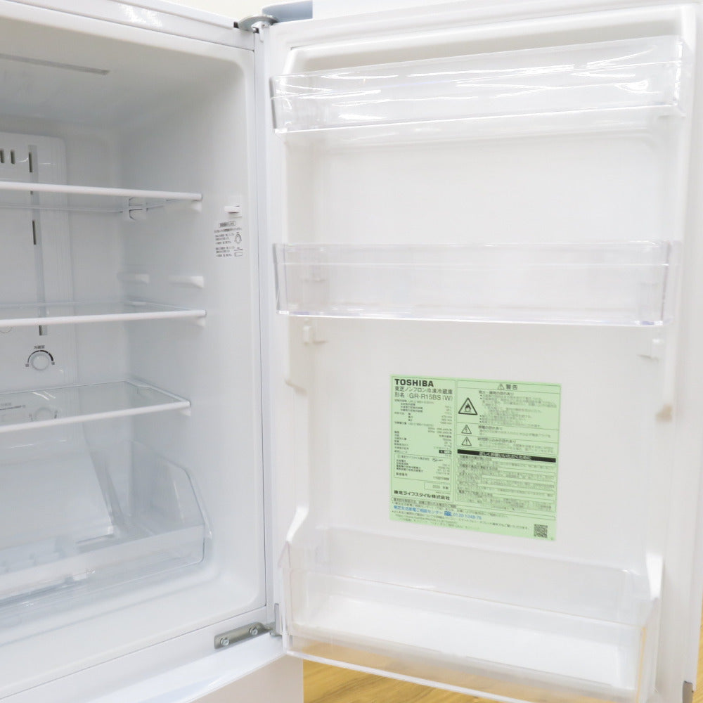 TOSHIBA 東芝 冷蔵庫 153L 2ドア GR-R15BS セミマットホワイト 2020年 