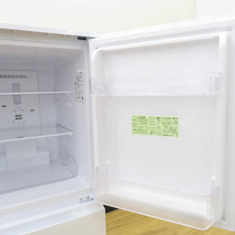 SHARP シャープ 冷蔵庫 冷蔵庫 152L 2ドア つけかえどっちもドア SJ-D15G-W ホワイト 2020年製 一人暮らし 洗浄・除菌済み