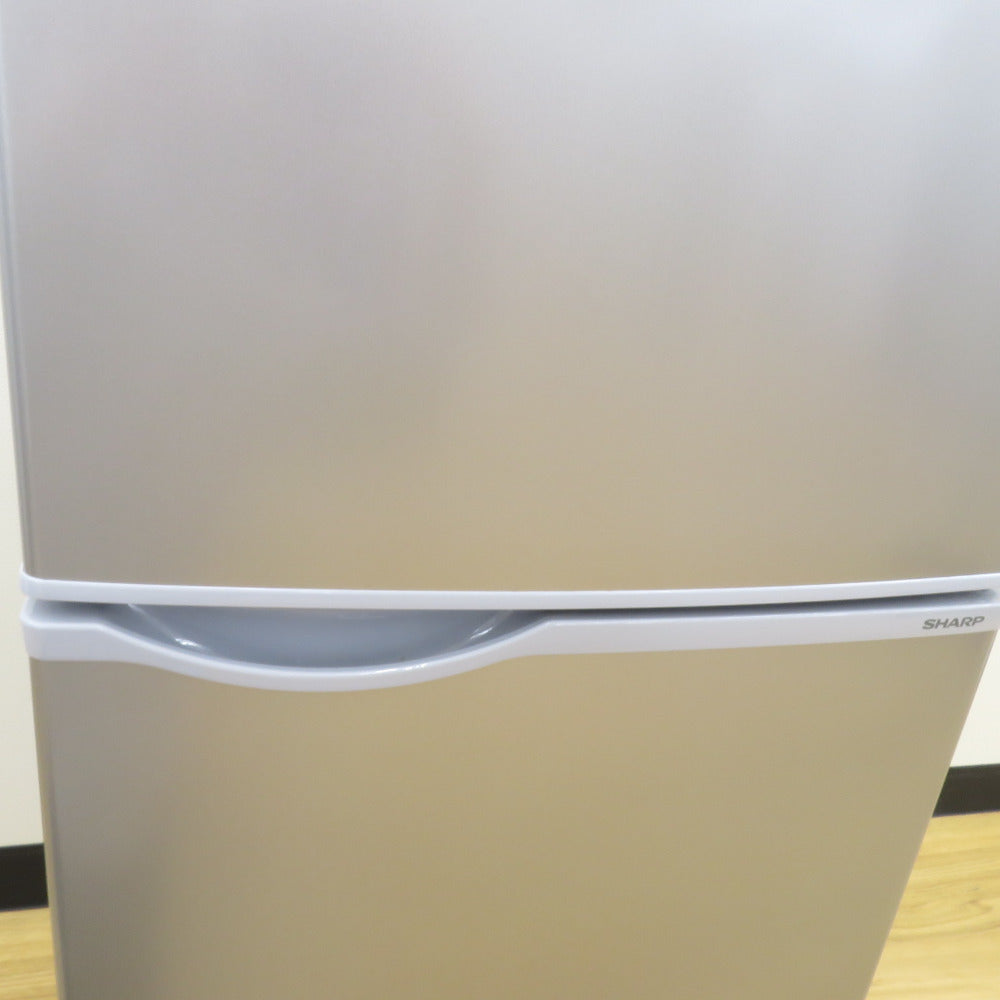 SHARP シャープ 冷蔵庫 128L 2ドア SJ-H13E-S キーワードシルバー 2021年製 一人暮らし 洗浄・除菌済み