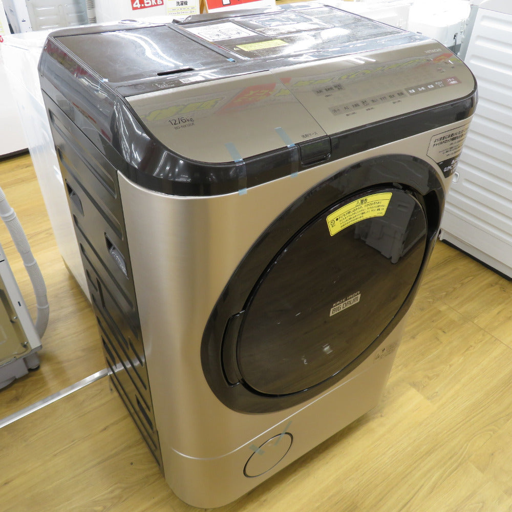 HITACHI 日立 ビッグドラム ドラム式洗濯乾燥機 12kg 左開き BD-NX120EL 2020年式 ヒートリサイクル 風アイロン  ステンレスシャンパン ｜コンプオフ プラス – コンプオフプラス 公式ショップ