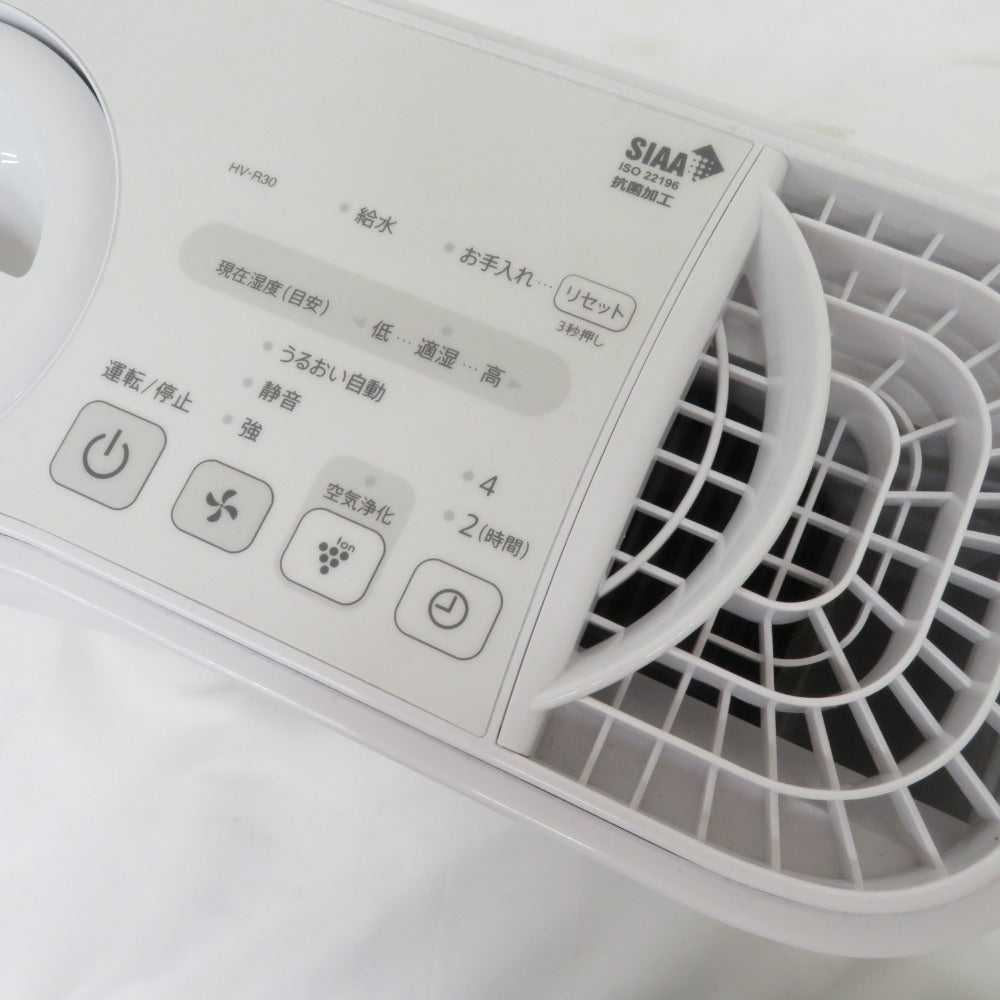 SHARP シャープ リビング家電 加湿器 気化式 ホワイト 容量2.4L/加湿量290mL 8畳 パーソナルタイプ DCモーター 省エネ プラズマクラスター 7000 HV-R30-W