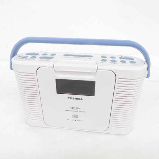 TOSHIBA 東芝 オーディオ機器 防水CDクロックラジオ CUTEBEAT ホワイト TY-CDB5