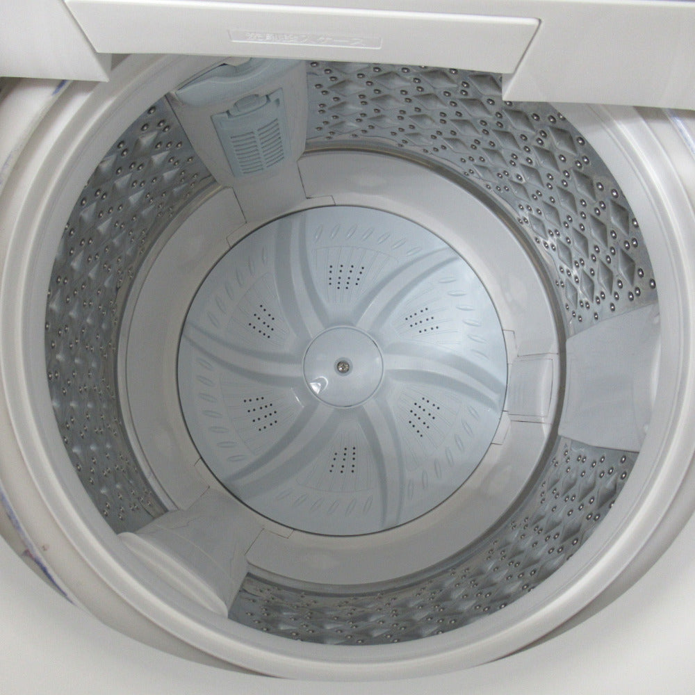 TOSHIBA 東芝 洗濯機 全自動電気洗濯機 ZABOON AW-7D7 グランホワイト 7.0kg 2019年製 簡易乾燥機能付  洗浄・除菌済み