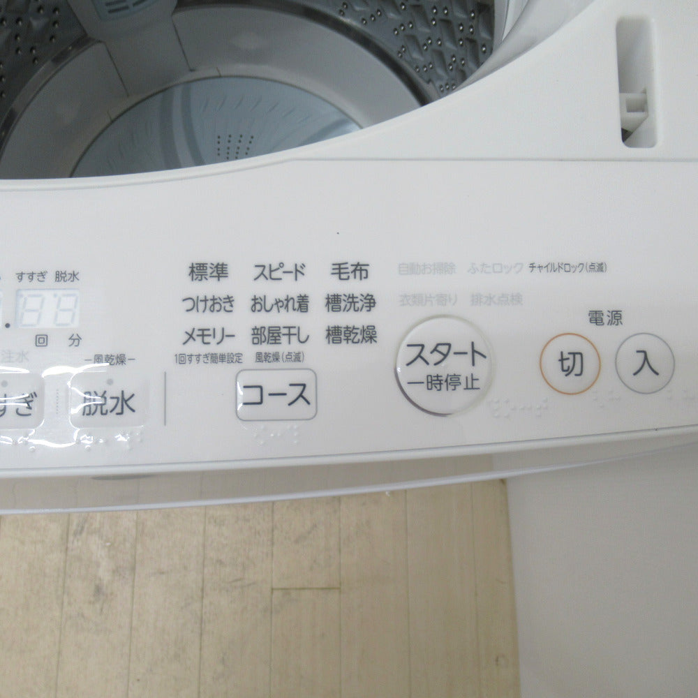 TOSHIBA 東芝 洗濯機 全自動電気洗濯機 ZABOON AW-7D7 グランホワイト 7.0kg 2019年製 簡易乾燥機能付  洗浄・除菌済み