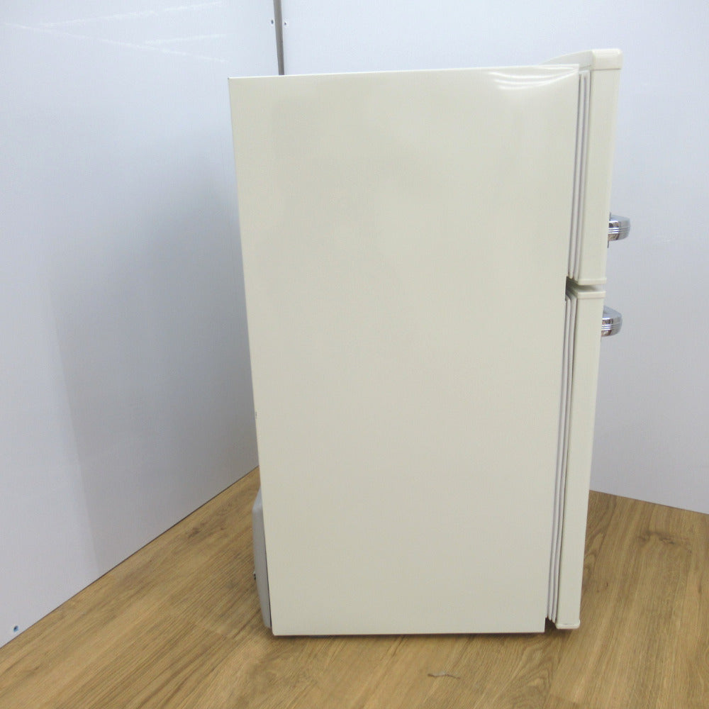 A-Stage エーステージ（家電） 冷蔵庫 直冷式 85L 2ドア ARD-90LW グランドライン 2018年製 一人暮らし 洗浄・除菌済み