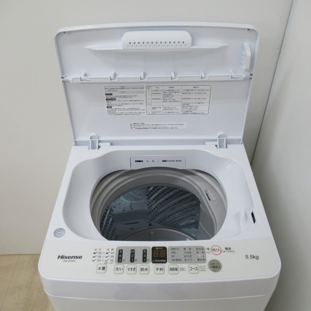 Hisence ハイセンス 洗濯機 全自動洗濯機 5.5kg HW-E5504 2022年製 