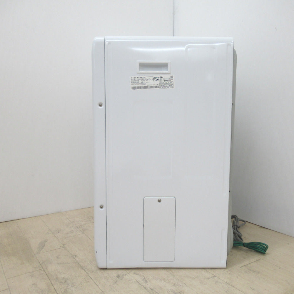 HITACHI 日立 衣類乾燥機 DE-N40WV（乾燥容量 4kg）ホワイト  2017年製  洗浄・除菌済み 本体のみ