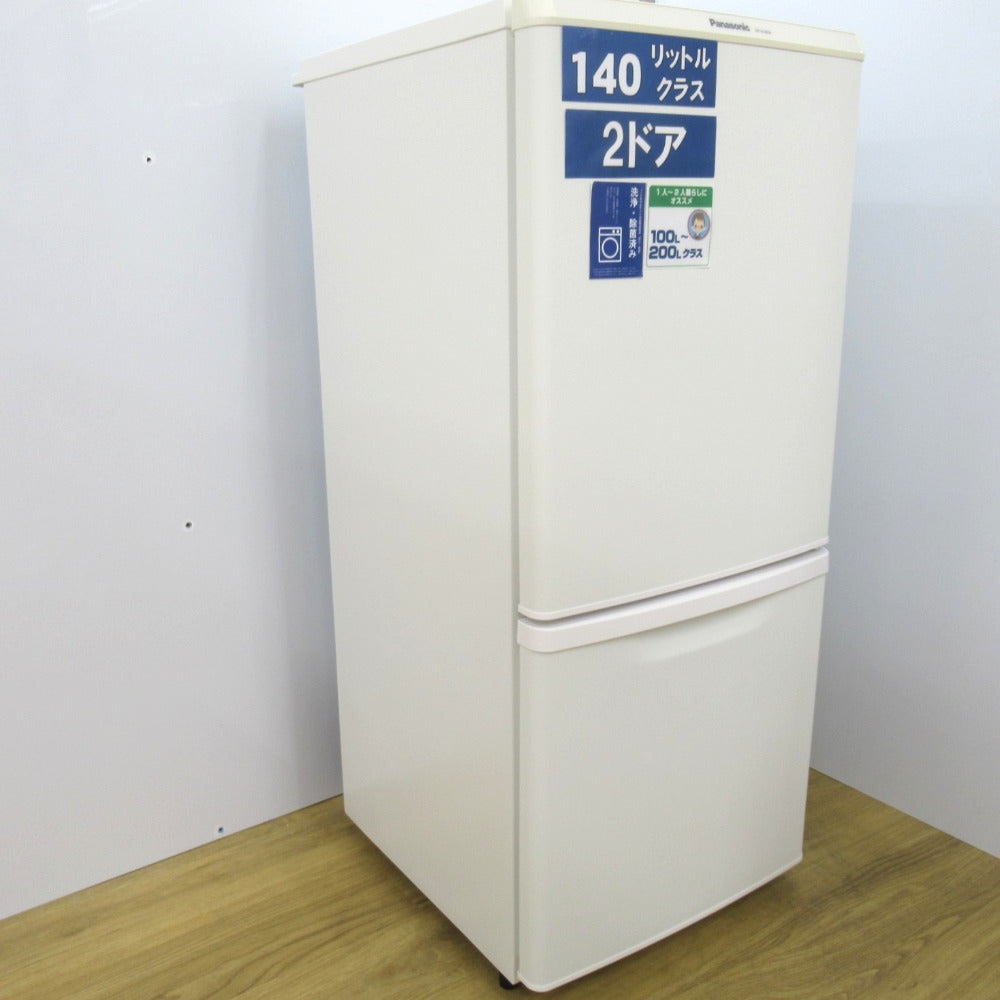 Panasonic パナソニック 冷蔵庫  2ドア 138L NR-B14BW-W マットバニラホワイト 2019年 ひとり暮らし 洗浄・除菌済み