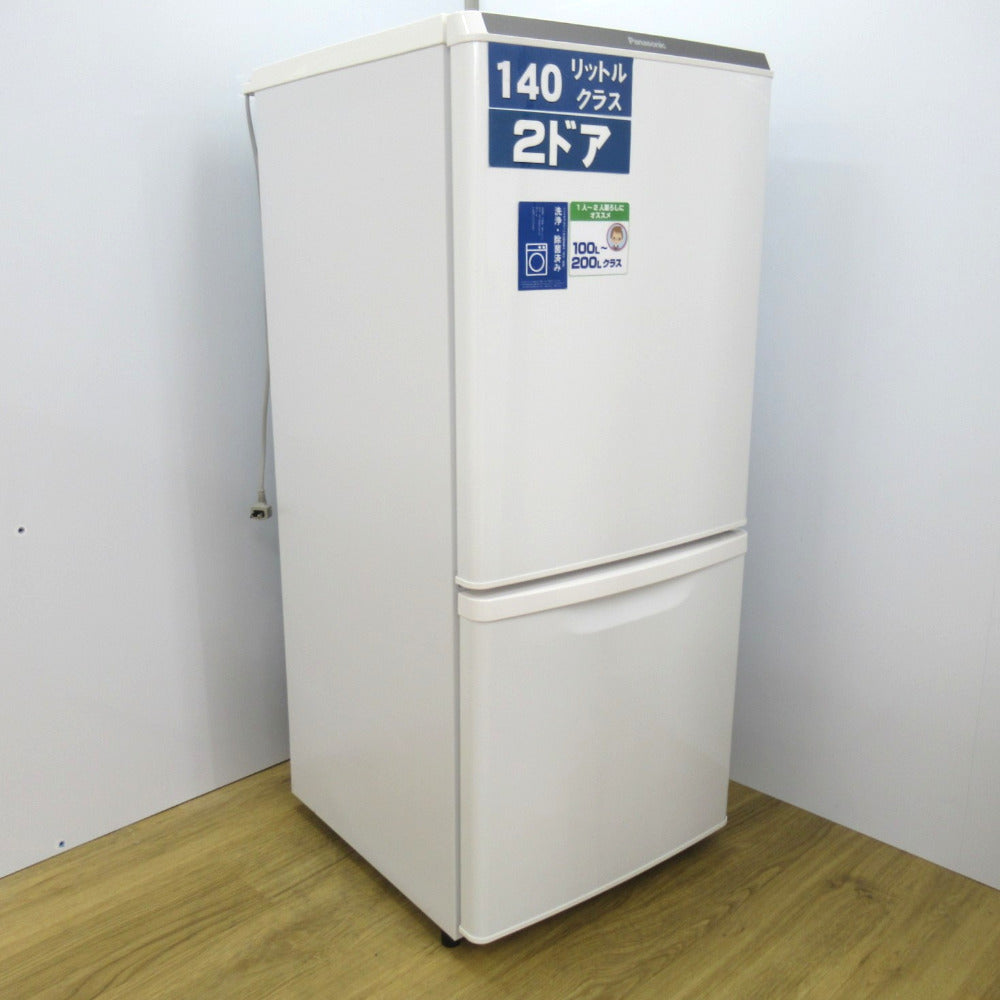 Panasonic パナソニック 冷蔵庫 2ドア 138L NR-BW14FJ-W ホワイト ファン式 2021年 ひとり暮らし 洗浄・除菌済み