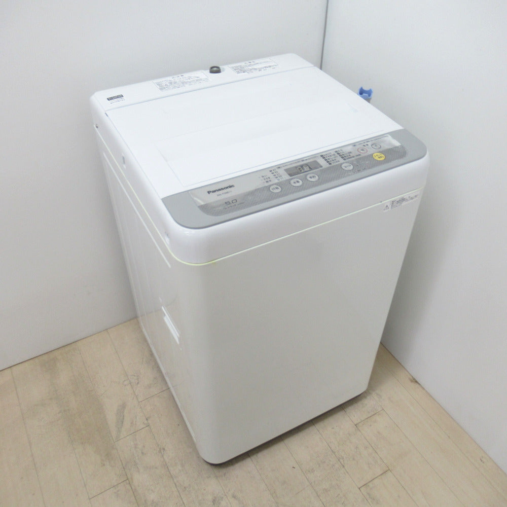 Panasonic (パナソニック) 全自動電気洗濯機 NA-F50B11 5.0kg 2018年製 シルバー 簡易乾燥機能付 一人暮らし 洗浄・除菌済み