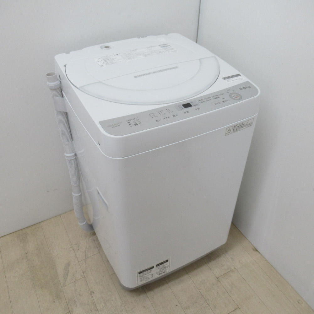 SHARP シャープ 全自動洗濯機 6.0kg ES-GE6B 2018年製 送風 乾燥機能付き 一人暮らし 洗浄・除菌済み