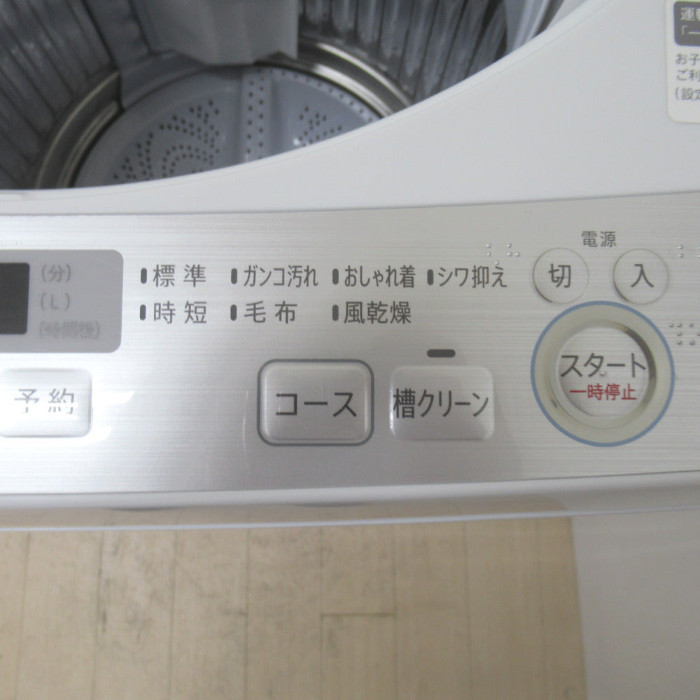 SHARP シャープ 全自動洗濯機 6.0kg ES-GE6B 2018年製 送風 乾燥機能 