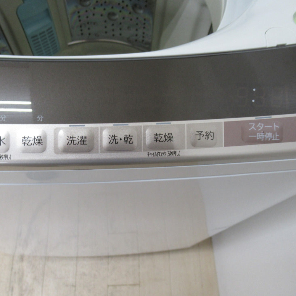 HITACHI 日立 縦型洗濯乾燥機 ビートウォッシュ BW-DV100E 10.0kg 2019年製 シャンパン 洗浄・除菌済み