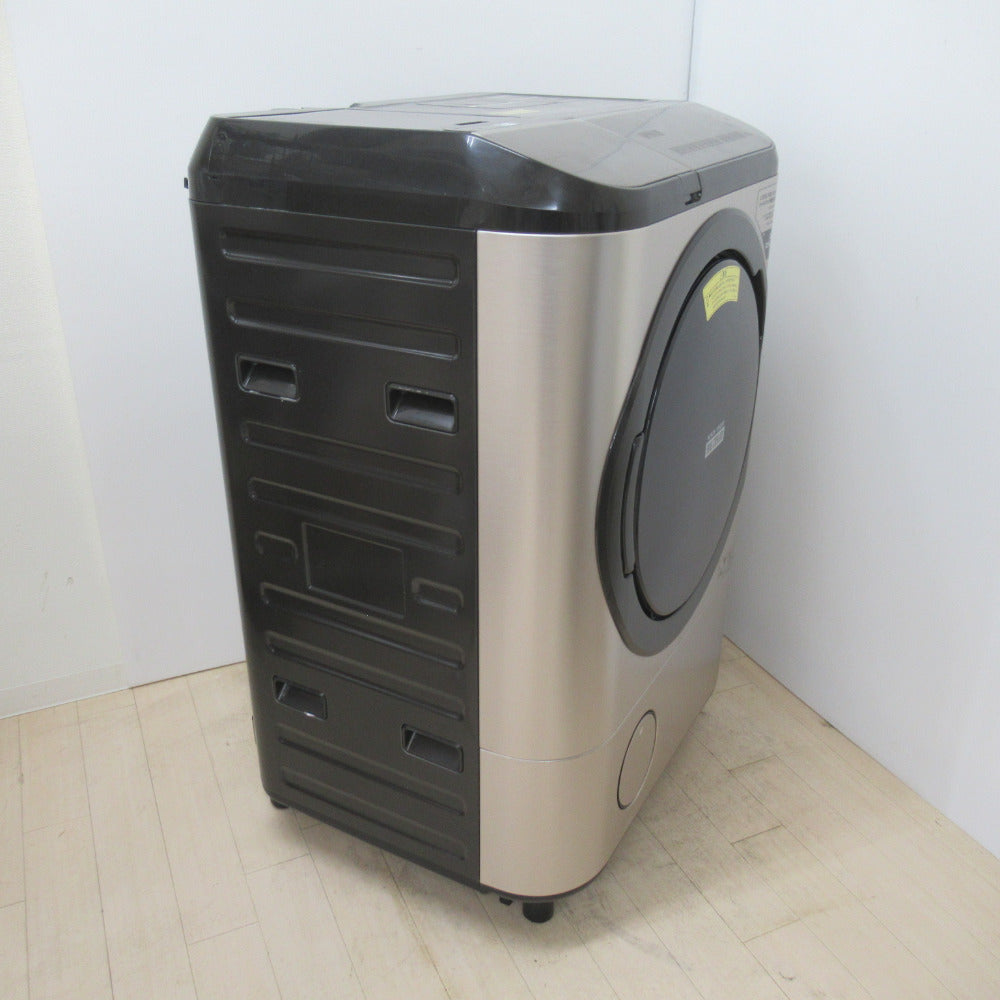 HITACHI 日立 ドラム式洗濯乾燥機 ヒートリサイクル 風アイロン ビッグドラム BD-NX120FL 12kg 左開き 斜型  2021年式 ステンレスシャンパン
