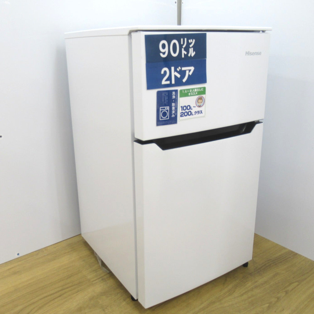Hisence ハイセンス 冷蔵庫 93L 2ドア HR-B95A ホワイト 2019年製 一人暮らし 洗浄・除菌済み