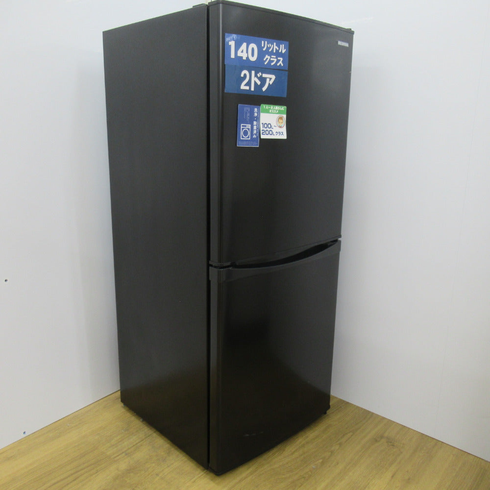 IRIS OHYAMA アイリスオーヤマ 冷蔵庫 直冷式 142L 2ドア IRSD-14A-B ブラック 2022年製 一人暮らし 洗浄・除菌済み