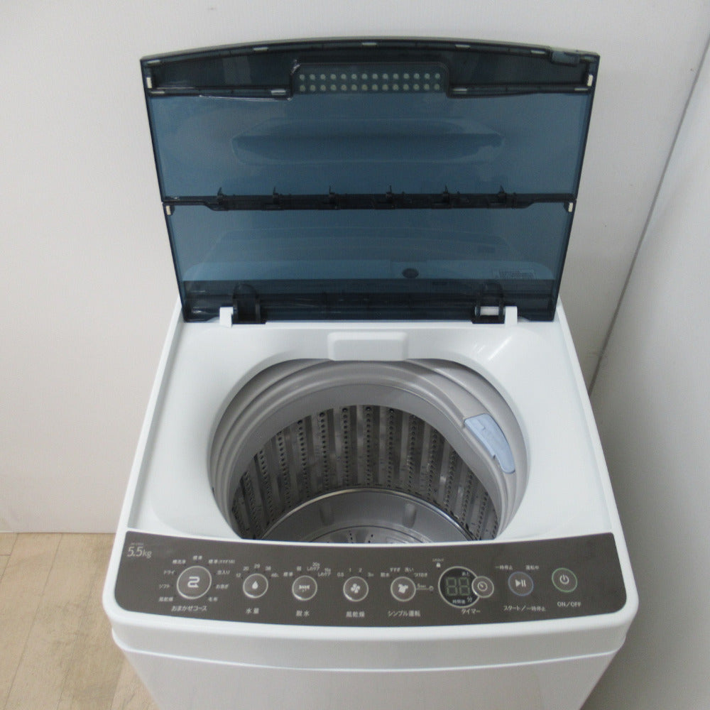 Haier ハイアール 全自動洗濯機 JW-C55A 5.5kg 2018年製 ブラック 簡易 