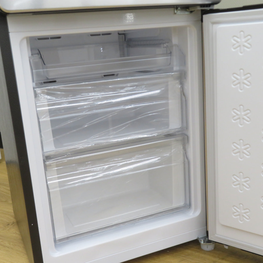 Haier (ハイアール) 冷蔵庫 173L 2ドア JR-XP2NF173F-XK ステンレスブラック 2024年製 一人暮らし アウトレット品 未使用品