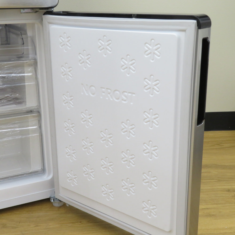 Haier ハイアール 冷蔵庫 173L 2ドア JR-XP2NF173F-XK ステンレスブラック 2023年製 一人暮らし アウトレット品 未使用品