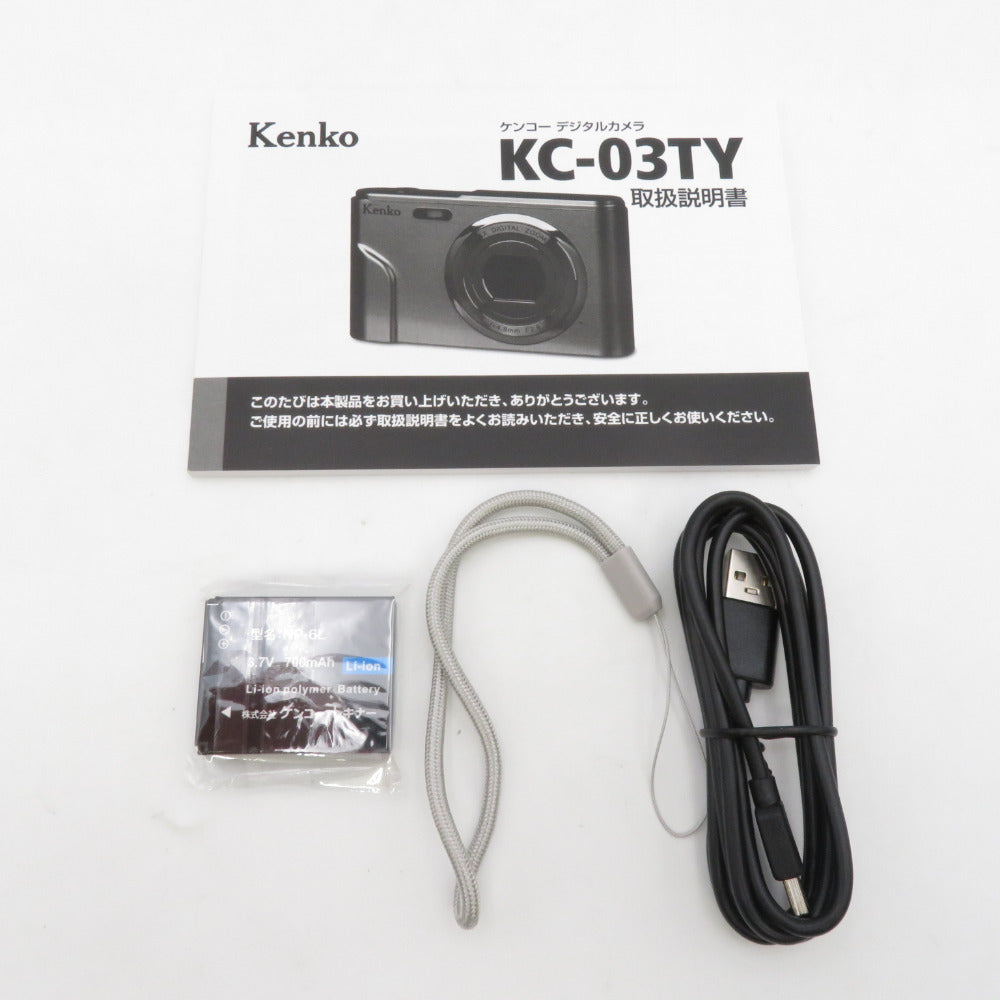 Kenko (ケンコー・トキナー) デジタルカメラ スナップ・風景・記念撮影 お散歩カメラ シルバー KC-03TY