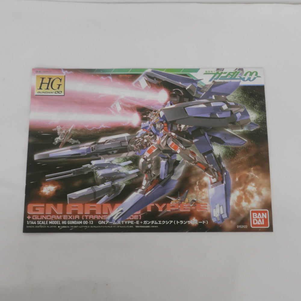 BANDAI HG 1/144 GNアームズTYPE-E＋ガンダムエクシア(トランザムモード) 機動戦士ガンダム00 開封済み 未組立品 箱イタミ有 バンダイ プラモデル